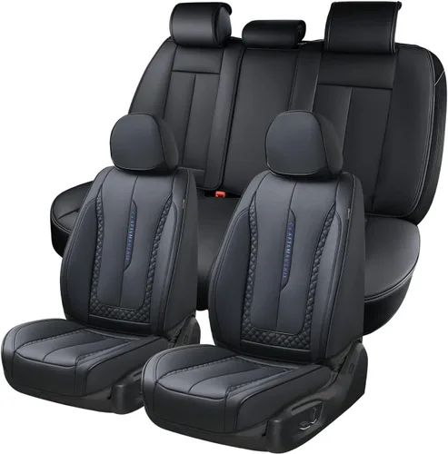Vista 13 de Coverado - Fundas de asiento delantero de coche, fundas de asiento de cuero de lujo para automóviles, fundas de asiento de automóvil protectoras
