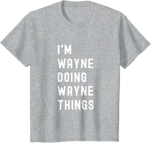Vista 49 de Camiseta I'm Wayne Doing Wayne Things, Negro