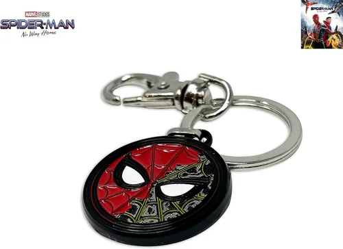 Vista 3 de Llavero oficial de Spider-Man Split Mask, NO Way Home Marvel Studios con licencia de Spider-Man Marvel Legends
