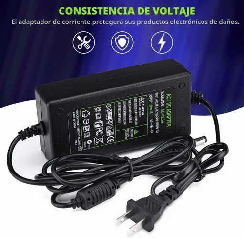 Vista 7 de TOBWOLF Adaptador de corriente DC 12V 3A, 36W AC 100-240V US Plug con cable