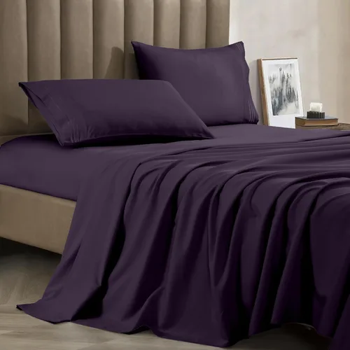 Vista 22 de CELINE LINEN Juego de sábanas de microfibra de 4 piezas prémium de calidad hotelera 1800, resistente a las arrugas - Ropa de cama de lujo ultra