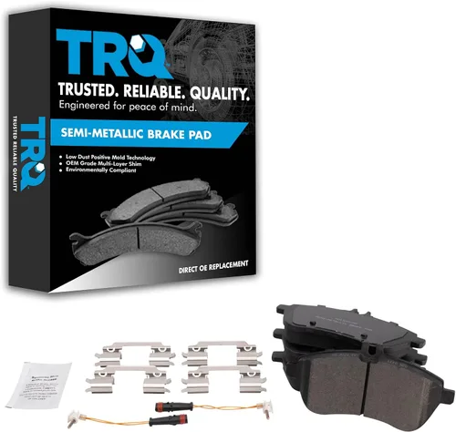 Vista 108 de TRQ Pastillas de freno delanteras semi metálicas compatibles con Ford Expedition 2018-2021 F-150 2018-2020 Lincoln Navigator 2018-2022