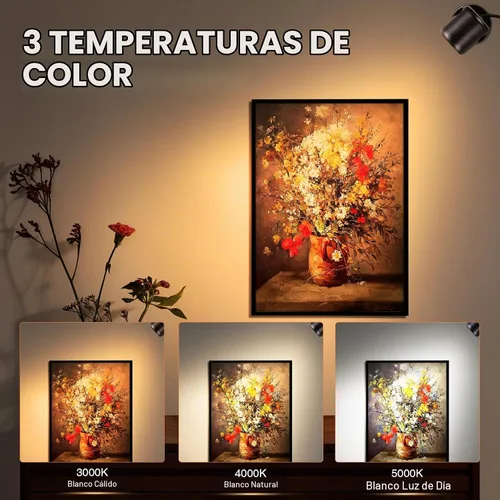 Vista 4 de URTOM Paquete de 2 luces ascendentes para interiores con control remoto, 3 W hacia arriba luces enchufables para interiores con función de memoria