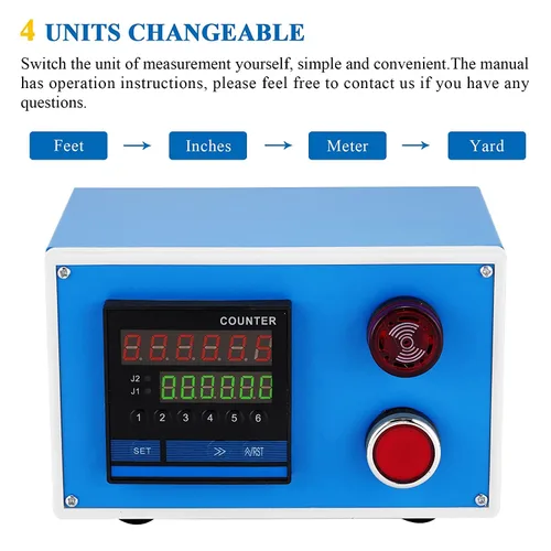Vista 3 de JIAWANSHUN Medidor de longitud, medidor de longitud digital con rodillo de rueda conmutable para pies de pulgada y patio 110 V
