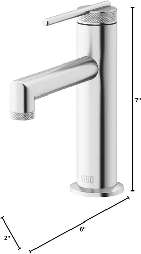 Vista 10 de VIGO Sterling 7 '' H Grifo de baño de un solo orificio con mango en níquel cepillado-VG01049BN