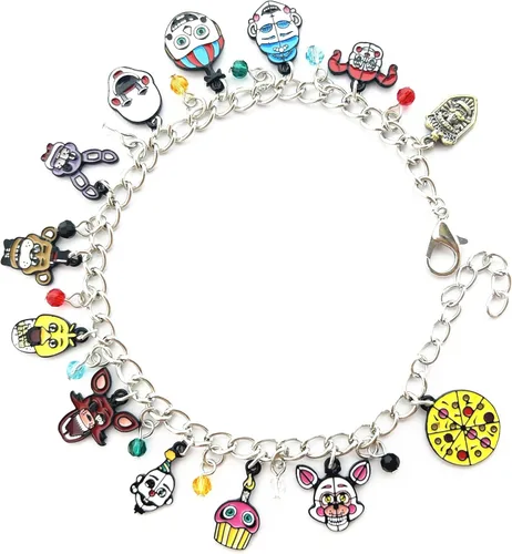 Vista 4 de Pulsera con dije de terror Night Freddy para mujeres y niñas