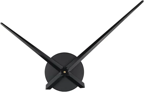 Vista 7 de Timelike Reloj de pared de aluminio brillante elegante simple, manecillas grandes estupendas del reloj, negro