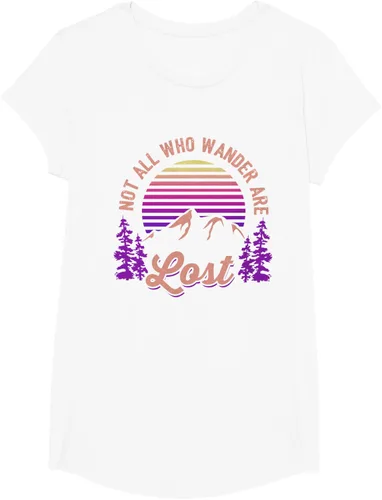 Vista 66 de Not All Who Wander Are Lost Vintage Mountains - Camiseta de senderismo, Negro, S