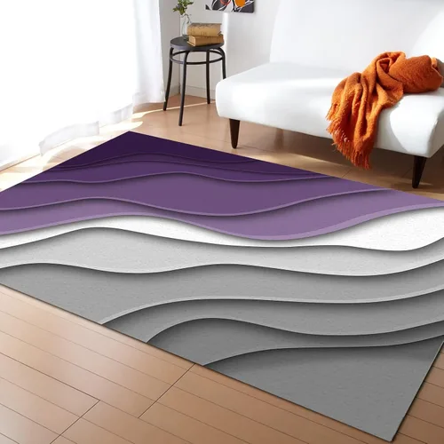 Vista 2 de Alfombra geométrica moderna de 2 x 3 pies, alfombra duradera para sofá, sala de estar, dormitorio, entrada, no desprende pelusa, alfombra de juego