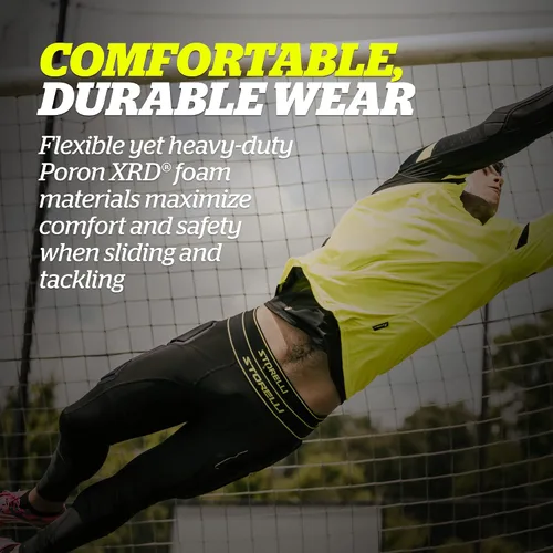 Vista 3 de Storelli BodyShield 3/4 Goalkeeper Leggings 2, High-Impact Protection Sweat-Wicking, UV-Resistant Athletic Bottoms for Soccer