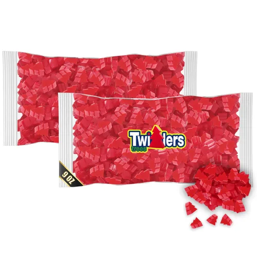 Vista 9 de Caramelos de regaliz de cereza de Navidad, paquete de 9 onzas, golosinas festivas en forma de árbol en un paquete sellado de fábrica, gran relleno