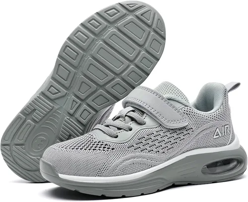 Vista 6 de SoGoNati Tenis deportivos de aire para niños, ligeros, transpirables, sin cordones, para correr, deportes, caminar (niño pequeñoniño grande)