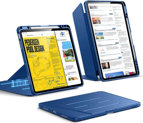 Vista 17 de ESR - Funda para iPad Air de 11 pulgadas M3/M2 (2025/2024), iPad Air de 5ª/4ª generación (2022/2020), funda con soporte vertical, múltiples ángulos