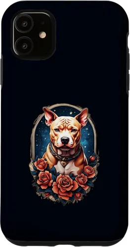 Vista 8 de Funda estilo vintage para iPhone XS Max Pitbull Dog Tattoo Art Vintage Old School