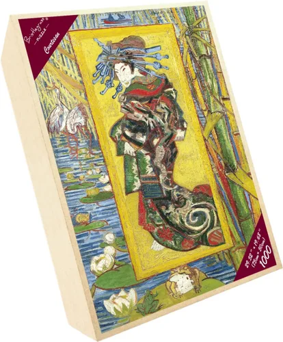 Vista 5 de Rompecabezas de madera para adultos, 1000 piezas japonesas: pintura de Oiran cortesana por Vincent Van Gogh Juguetes Regalos Arte Coleccionables