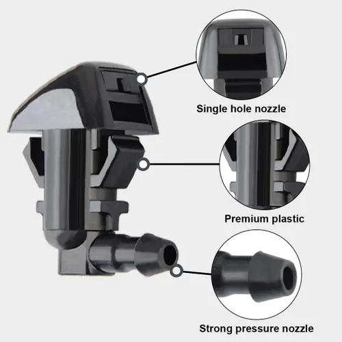 Vista 3 de Kit de boquillas de limpiaparabrisas compatible con manguera de chorro y líquido para lavadora F550 F450 F350 F250 con conector que reemplaza al OEM