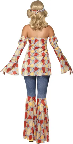 Vista 3 de Smiffys Disfraz vintage hippy de los años 70 para mujer