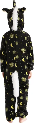 Vista 5 de Disfraz de unicornio para niños, pijama de cosplay de animales, ropa de dormir de Halloween