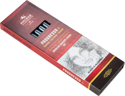 Vista 2 de KOH-I-NOOR Progresso Woodless Graphite Pencil Set (Set of 6)