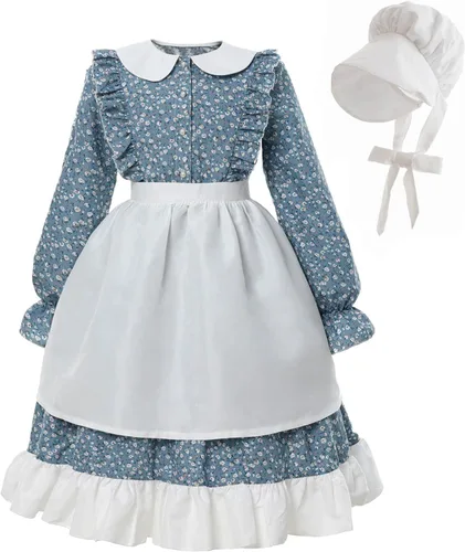 Vista 33 de Nuoqi - Vestidos de pionera para niñas, disfraz colonial