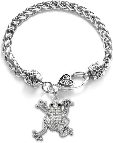 Vista 65 de Inspired Silver - Pulsera de plata con dije personalizado y circonitas cúbicas.