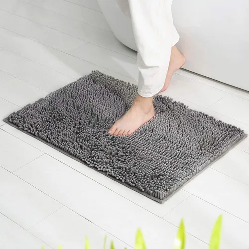 Vista 4 de Faylapa Juego de 3 alfombras de baño antideslizantes, ultra suaves, juego de tapetes de baño de felpilla absorbente con alfombra de toliet