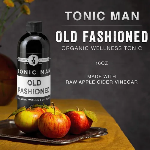 Vista 6 de Tonic Man Tónico orgánico de bienestar antiguo hecho con vinagre de sidra de manzana crudo, zumos de manzana y uva orgánicos kosher con 12 hierbas
