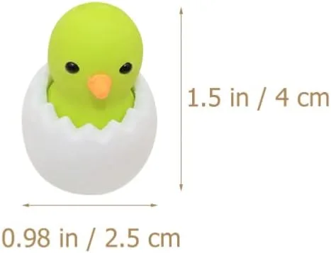 Vista 3 de NUOBESTY 24 borradores de Pascua para pollitos de Pascua, borradores en forma de pollito 3D, borradores de goma de Pascua para primavera, fiesta