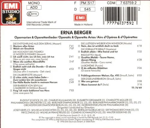 Vista 2 de Erna Berger Operatic and Operetta Arias