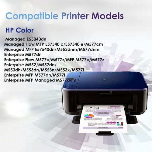 Vista 2 de CULater 508A CF360A - Cartucho de tóner remanufacturado negro para HP Color Enterprise M552 M552dn M553 M553n M553dn M553x MFP M557 M577c M577z 1