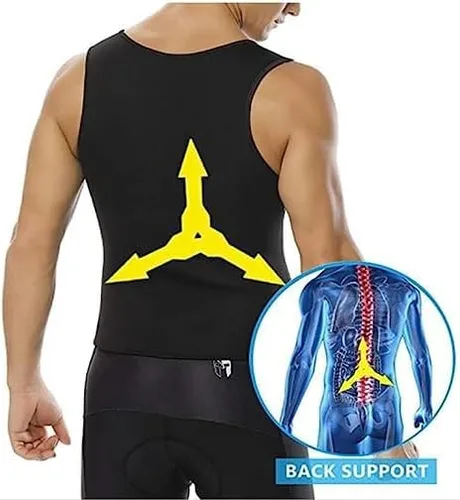 Vista 3 de Chaleco Termico Reductor para Hombre, Chaleco Termico Compression Tank Top Hombres, Chaleco de compresión para hombre