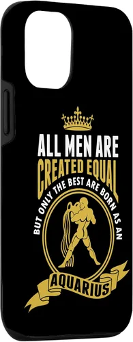 Vista 3 de iPhone 15 Solo los mejores hombres nacen como funda Acuario