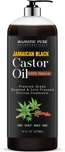 Vista 9 de Majestic Pure Aceite de ricino negro jamaicano, 100% puro y natural, grado premium, prensado en frío, sin hexano, para cabello, pestañas, cejas
