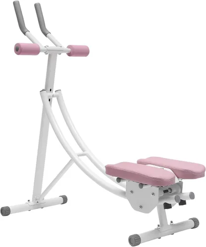 Vista 12 de Ab Machine Abs Equipo de entrenamiento para gimnasio en casa, máquina de ejercicios abdominales de núcleo plegable, equipo deportivo y de Negro-a