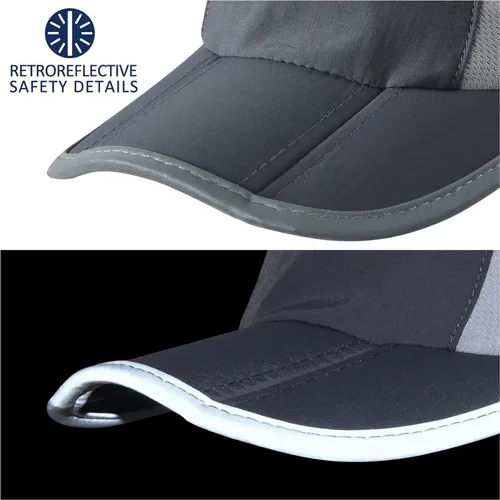 Vista 5 de GADIEMKENSD Sombrero reflectante plegable para exteriores, diseño sin estructura, UPF 50+, protección solar, sombreros deportivos para mujeres