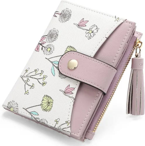 Vista 11 de yiijay Billetera pequeña para mujer, con bloqueo RFID, plegable, delgada, de cuero, para tarjetas de crédito, billetera pequeña con bolsillo