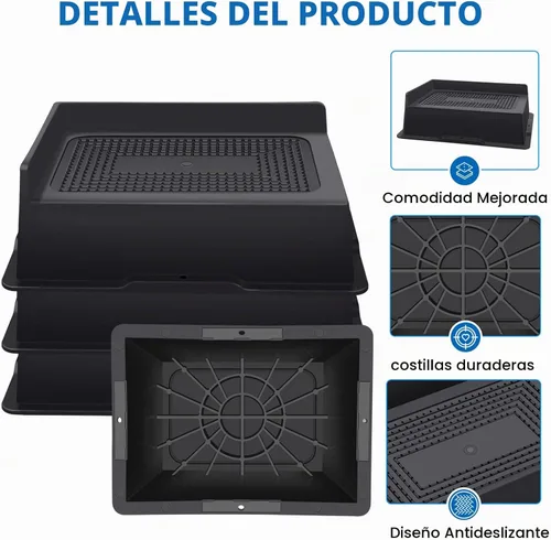 Vista 3 de ANNKUT Elevadores de cama de 2 pulgadas, resistentes, elevadores de sofá de gran tamaño, elevadores de muebles extra anchos para sofá, mesa