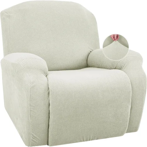 Vista 10 de JIVINER Fundas súper elásticas para sillas reclinables, de elastano, suave, con bolsillos, protector de muebles reclinables