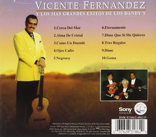 Vista 2 de Vicente Fernandez Y Los Mas Grandes Exitos De Los Dandys