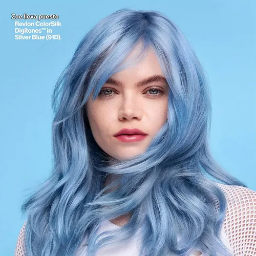 Vista 8 de Revlon ColorSilk Digitones - Tinte permanente para el cabello con queratina, azul plateado 91D, 1 unidad