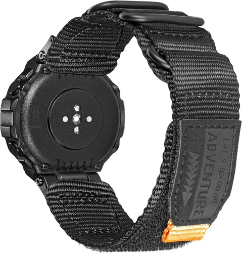 Vista 8 de torbollo Compatible con Amazfit T-Rex/T-Rex Pro/T-Rex 2, correa de reloj de nailon duradera, correa de grado militar con aro y bucle hebilla
