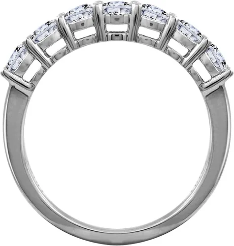 Vista 4 de Tienda Essentials Anillo de plata de ley con 7 piedras hecho con circonita cúbica de elementos infinitos (anteriormente colección Tienda)