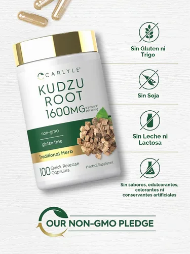 Vista 5 de Carlyle Kudzu Root 100 cápsulas de extracto Fórmula sin OMG y sin