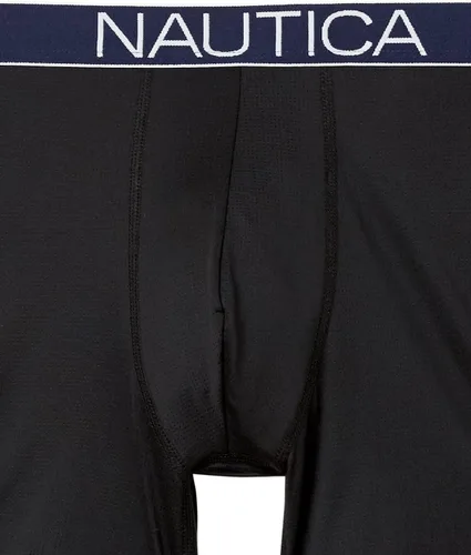 Vista 2 de Nautica Calzoncillos tipo bóxer elásticos de malla ligera para hombre, paquete de 3
