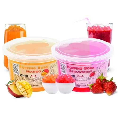Vista 33 de Popping Bursting Boba Juice Ball - Blue Bubble Gum Flavor FPB026