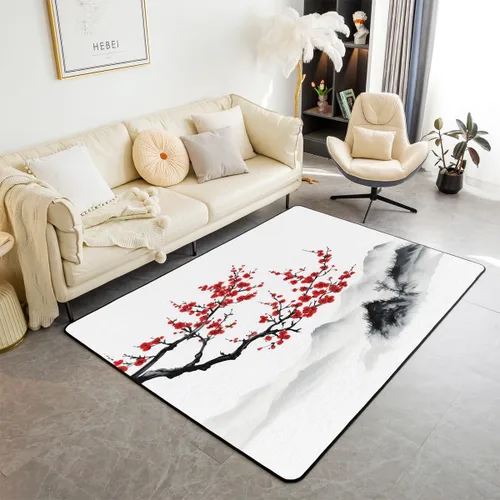 Vista 9 de Erosebridal Alfombra geométrica negra y blanca de 3 x 5 pies, patrón geométrico cuadrado a cuadros, alfombra decorativa para niños, niñas