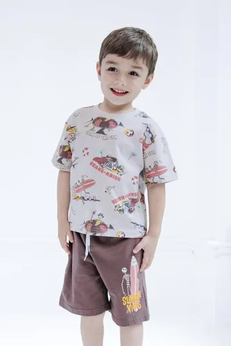 Vista 6 de Disney Lion King Toy Story Mickey Mouse Cars - Camiseta sin mangas y pantalones cortos de felpa francesa, conjunto de 3 piezas para niños pequeños