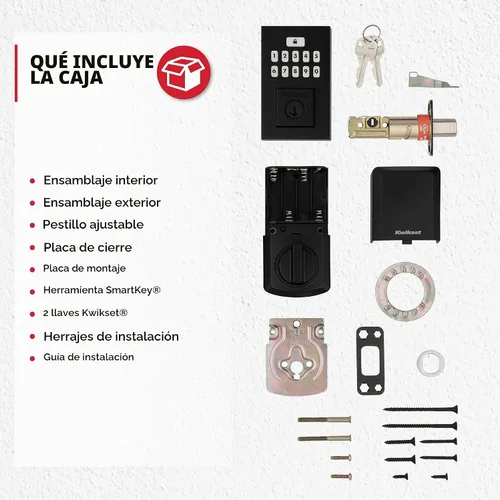 Vista 8 de Kwikset SmartCode 260 - Cerradura de puerta con teclado electrónico sin llave con entrada automática, códigos de usuario personalizados, seguridad