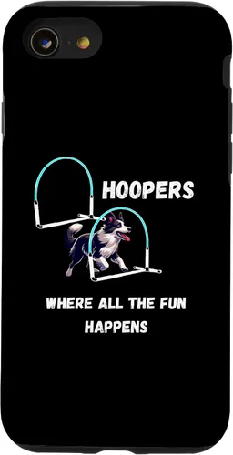 Vista 13 de iPhone 15 Dog Agility Dog Hoopers all the fun happens border collie Case