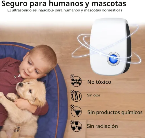 Vista 2 de 2026 Repelente de plagas ultrasónico mejorado, repelente de ratones para interiores para ratas, ratones, roedores, cucarachas, insectos, mosquitos